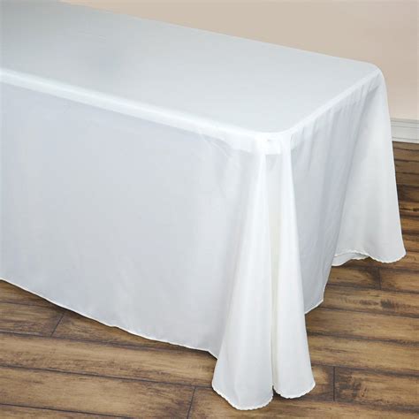 Buy X Ivory Polyester Round Corner Rectangular Tablecloth Pack