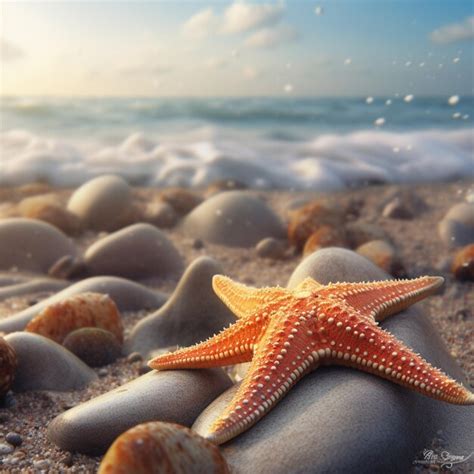 Premium Photo There Is A Starfish That Is Laying On The Rocks By The