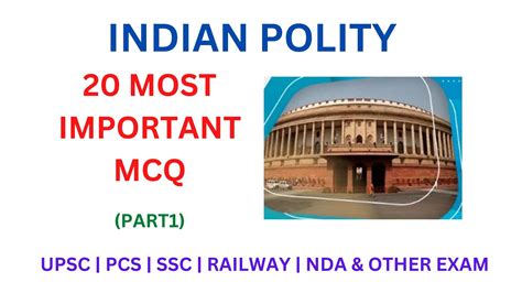 Indian Polity Most Important Mcq Part Upsc Pcs Ssc Railway