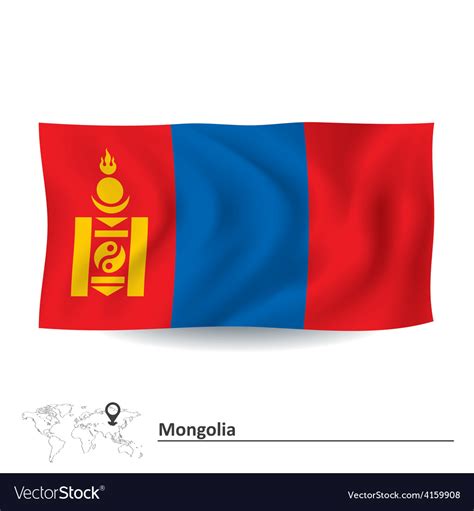 Flag of mongolia Royalty Free Vector Image - VectorStock