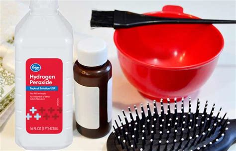 how to use hydrogen peroxide to lighten hair