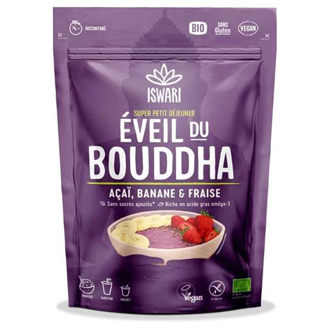 Éveil du Bouddha açaï fraise banane 360g Greenweez