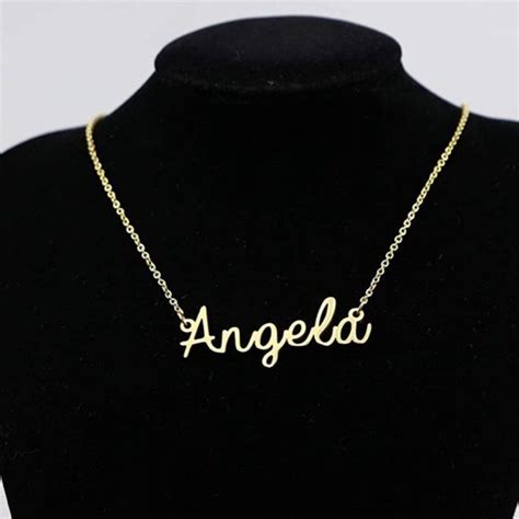 Hand Crafted Jewelry | Angela Name Necklace | Poshmark Necklace Chain ...