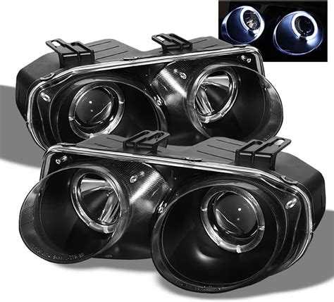 Vipmotoz [for 1998 2001 Acura Integra] Black Housing Led Halo Ring Projector