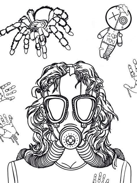 Trippy Coloring Pages Digital Only Etsy