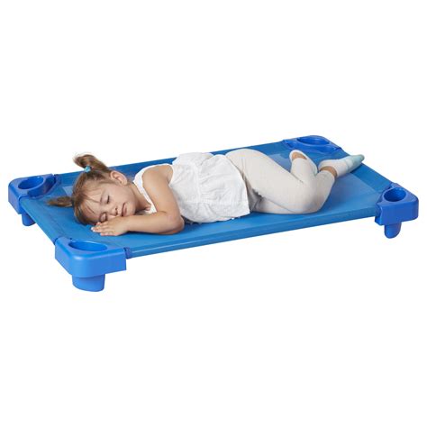 ECR4Kids Toddler Naptime Cot, Stackable Daycare Sleeping Cot Assembled, 5-Pack | eBay