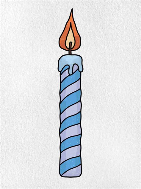 How to Draw a Birthday Candle - HelloArtsy