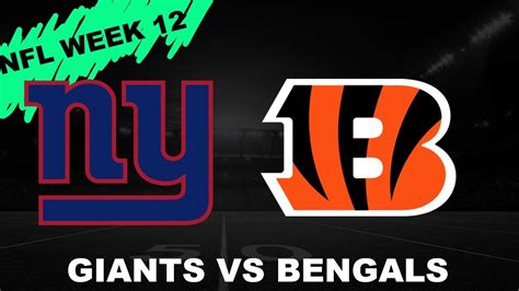 New York Giants Vs Cincinnati Bengals Youtube