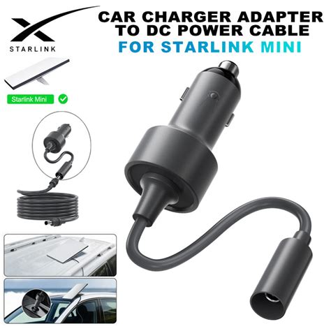 Adaptador Starlink Mini Para Carros - Starlink Mini Adaptador De Carregador De Carro Para Cabo De Alimentação ...