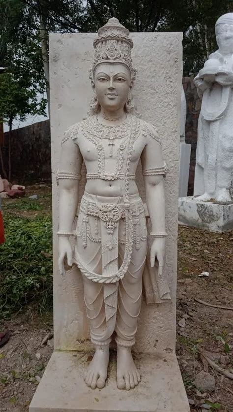 brown sandstone god statue  temple size  feet  piece