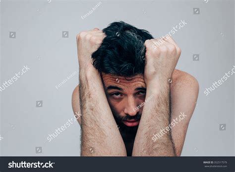 Helpless Naked Man Covered His Face Stock Photo Edit Now Shutterstock