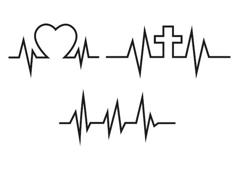 Premium Vector Heartbeat Line Pulse Trace EKG And Cardio Symbol