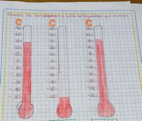 Observa Los Termometros E Indica La Temperatura Que Marcan Porfavor