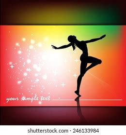 Silhouette Dancing Woman Stock Vector Royalty Free