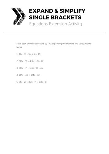 Expand And Simplify Single Brackets Complete Lesson Teaching Resources