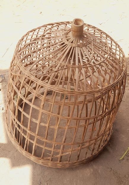 Premium Photo Chicken Cage Made Of Bamboo