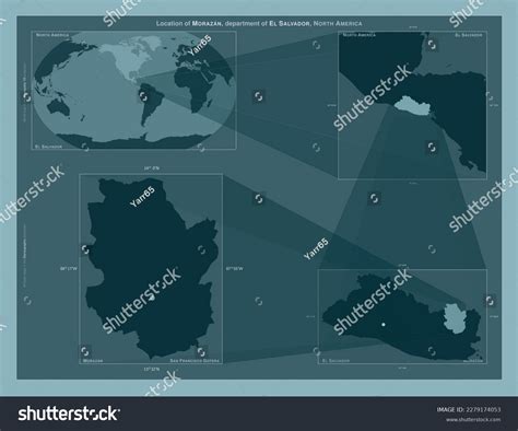 Morazan Department El Salvador Diagram Showing Stock Illustration ...