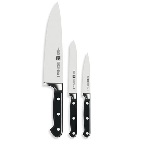 Zwilling twin professional s 3 piece chef knife set in stainless steel black – Artofit