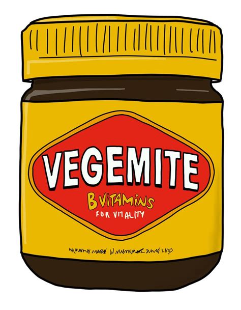 Vegemite Jar Doodle Aussie Icons Sticker By Thatsferntastic White