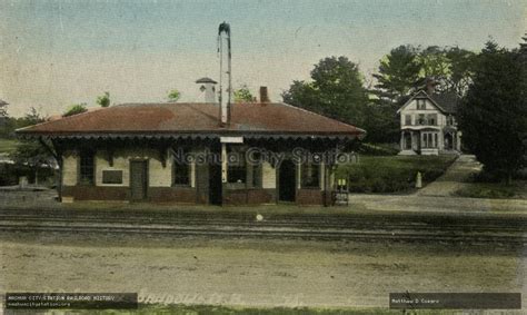 Postcard Railroad Station Sandown New Hampshire Railroad History