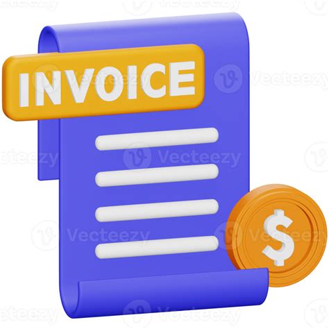 Invoice D Rendering Isometric Icon Png