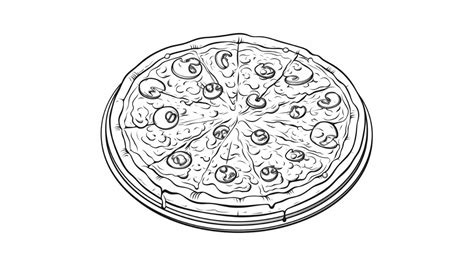 100 Desenhos De Pizza Para Colorir