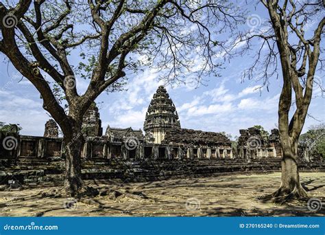 Phimai Stone Castle An Ancient Khmer Castle Located In The Historical