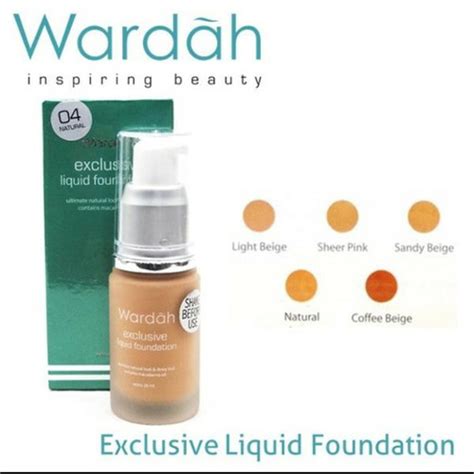 Jual ORIGINAL Wardah Exclusive Liquid Foundation Alas Bedak Cair SPF 30