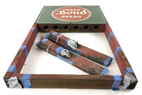 Lot - Vintage Bond Bread Double Sided Broom Rack