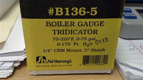 Boiler Gauge Tridicator F Psi Cbm Mount Shank