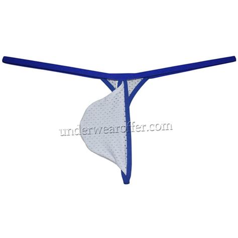Men Breathable Mini Bikini Tear Drop Micro G String Underwear T Back Pouch Tanga MU