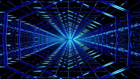 K Abstract Sci Fi Tunnel Vj Motion Background Neon Light Tunnel