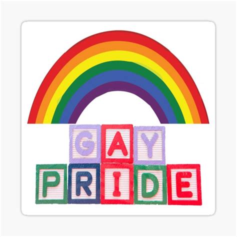 Gay Pride Alphabet Blocks With Rainbow Gay Pride Sticker For Sale