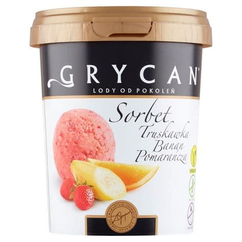 Promocja Grycan Sorbet truskawka banan pomarańcza 500 ml w Żabka