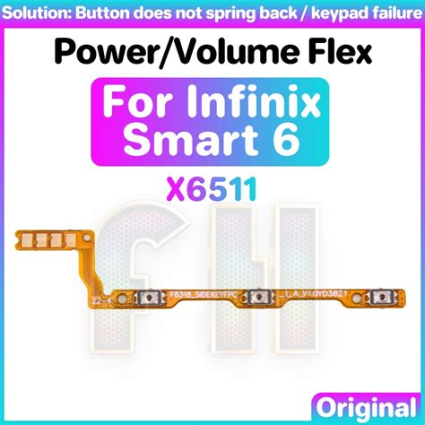 Power Volume Button Flex For Infinix Smart X Switch On Off Key