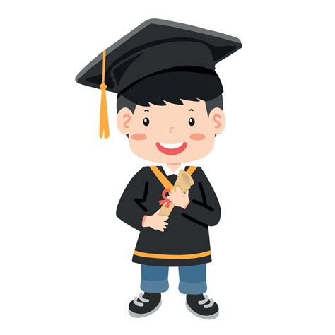 Young boy graduate student in graduation cap 8100890 Vector Art at Vecteezy