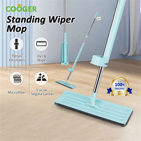 Jual COOGER Alat Pel Lantai Ultra Standing Wiper Mop Microfiber Green