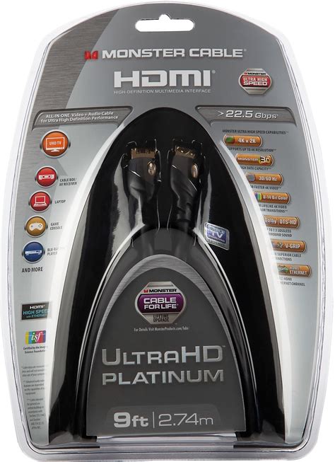 Monster® Ultra Hd™ Platinum Ultra High Speed Hdmi Cable 27m The Brick