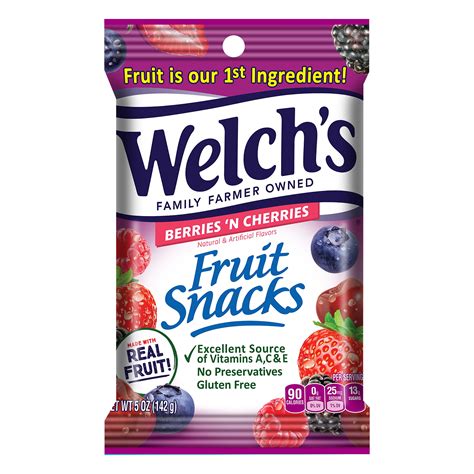 Welch S Berries N Cherries Fruit Snacks 5 Oz Walmart