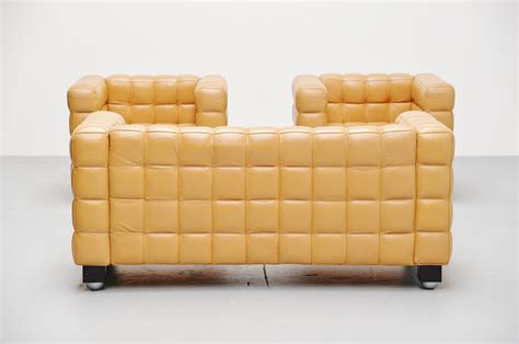 Josef Hoffmann Kubus Sofa Set By Wittmann Austria 1980 MassModernDesign