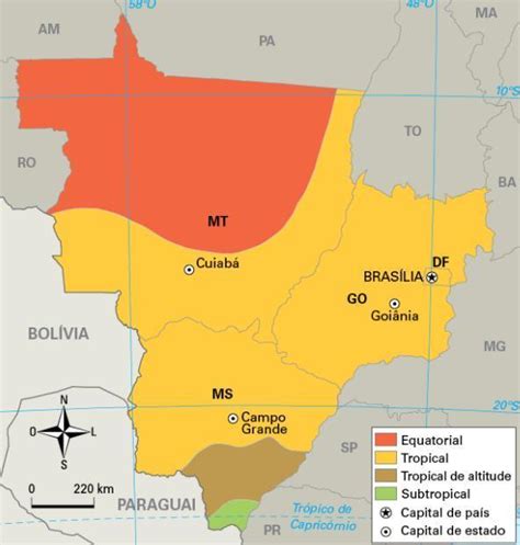 Observe O Mapa Clim Tico Da Regi O Centro Oeste Qual O Tipo De Clima