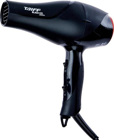 Secador de Cabelos Taiff Black Íon Motor AC Profissional 2000W Preto