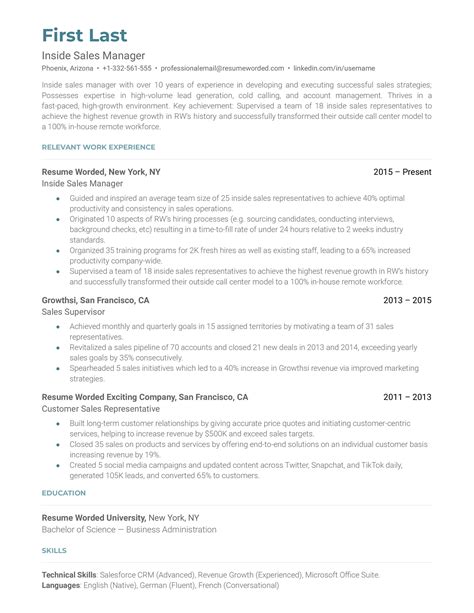 Business Development Executive Resume Examples For 2025 Resume Worded