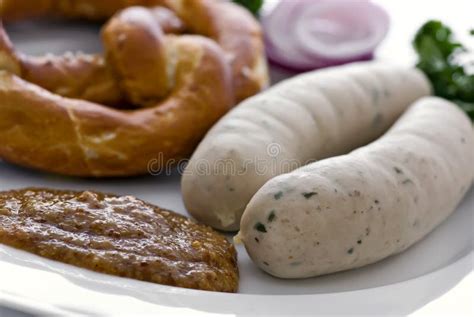 Weisswurst Breakfast stock photo. Image of tray, snack - 8156152