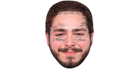 Post Malone (Tattoos) Celebrity Mask - Celebrity Cutouts