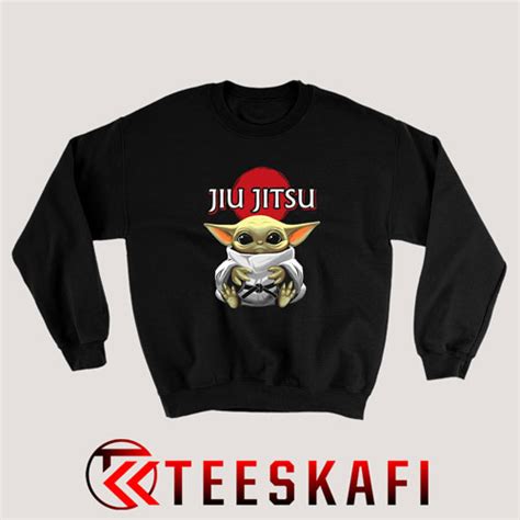 Sweatshirt Jiu Jitsu Baby Yoda Teeskafi Geek Graphic Tees