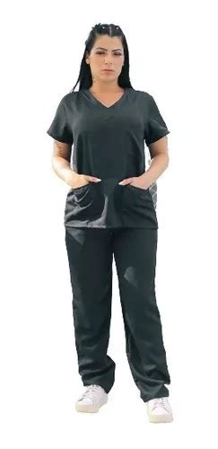 Scrub Calça Blusa Enfermagem Uniforme Plus Size Unissex 02