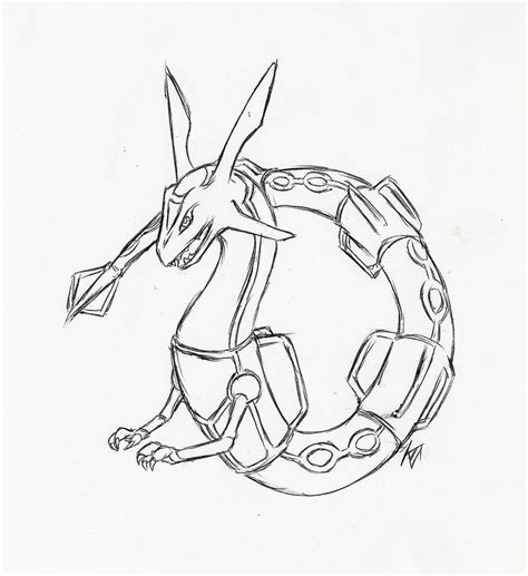 Rayquaza Drawing at GetDrawings | Free download