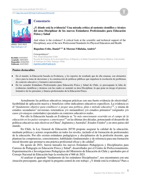 PDF Y dónde está la evidencia Una mirada crítica al sustento