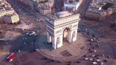 Arc De Triomphe By Drone 4k Youtube